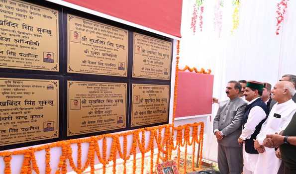 Himachal CM inaugurates and lays the foundation stones of Rs 76.57 cr