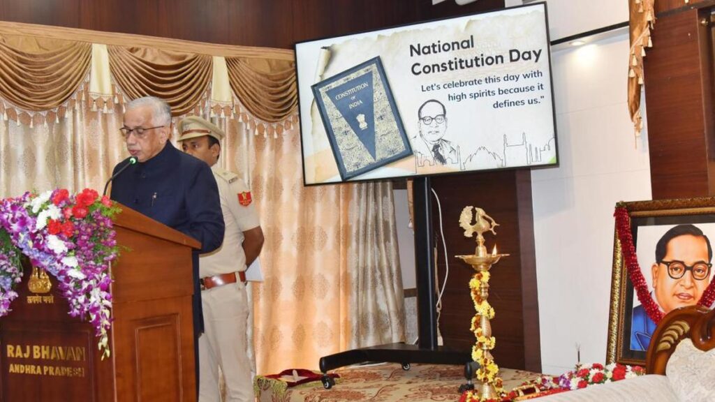 Andhra Pradesh Governor Abdul Nazeer leads Constitution Day celebrations, emphasizes the adaptability and evolving nature of the Indian Constitution
