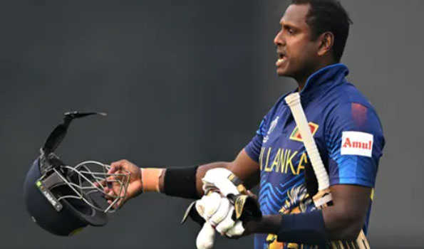 Angelo Mathews Makes Unwanted HistoryBecomes First Batsman Timed-Out in Cricket World Cup