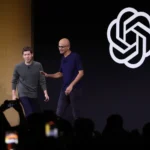 OpenAI CEO Sam Altman (left) and Microsoft CEO Satya Nadella.