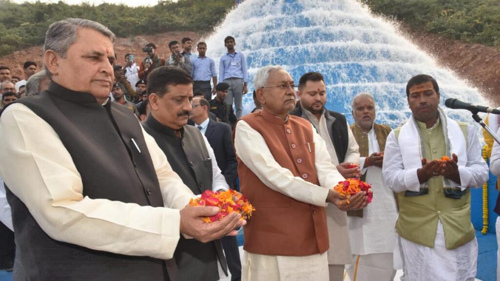 Bihar CM Nitish Kumar inaugurates second phase of 'Ganga Water Supply Scheme' in Nawada, aiming to provide Ganga water to every household