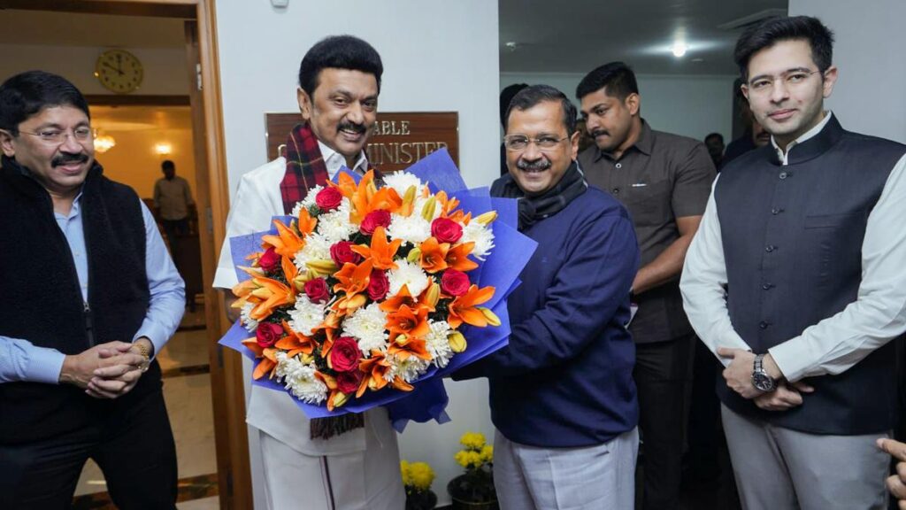 Delhi CM Kejriwal meets TN counterpart Stalin