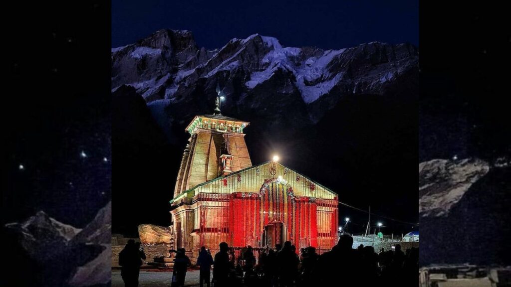 Stunning Photo of Kedarnath Dham Under Moonlight Goes Viral