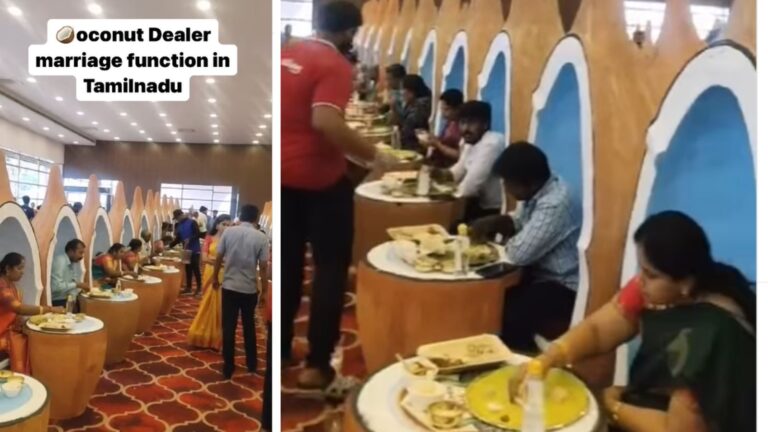 Tamil Nadu Wedding Goes Viral for Unique Coconut-Themed Dining Experience