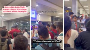 Chaos at Delhi Airport as Air India Flight Faces Overnight Delay Passenger Assaults Staff Amid Confusion