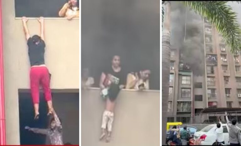 Watch: Woman Passes Kids from Balcony in Heart-Stopping Ahmedabad Fire Rescue