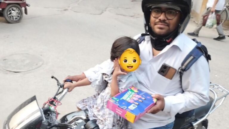 A Father's Silent Strength The Story of Pankaj, a Swiggy Delivery Agent and Devoted Dad